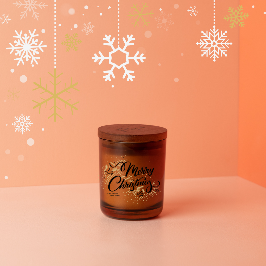 Christmas Amber Candle Personalised - Mya Candle Collection