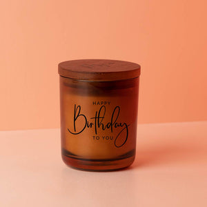 Happy Birthday amber jar