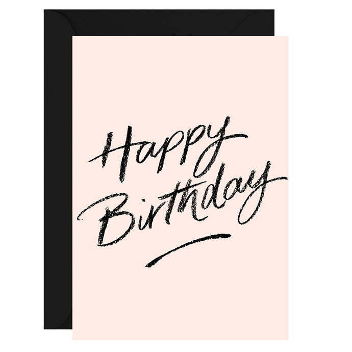 Happy Birthday (blush) - Greeting Card - Mya Candle Collection