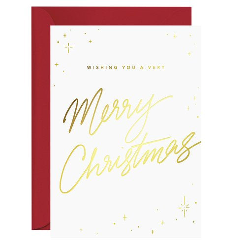 Merry Christmas Gold - Greeting Card - Mya Candle Collection