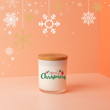 Load image into Gallery viewer, Christmas White Candle Personalised - Mya Candle Collection
