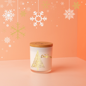 Christmas White Candle Personalised - Mya Candle Collection